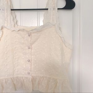 White Embroidery Button Up